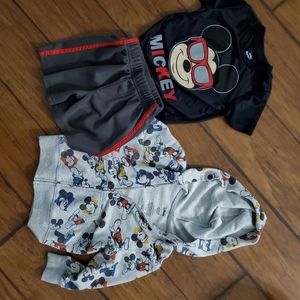 Boys Mickey Mouse Jacket and Short Sleeve/Shorts